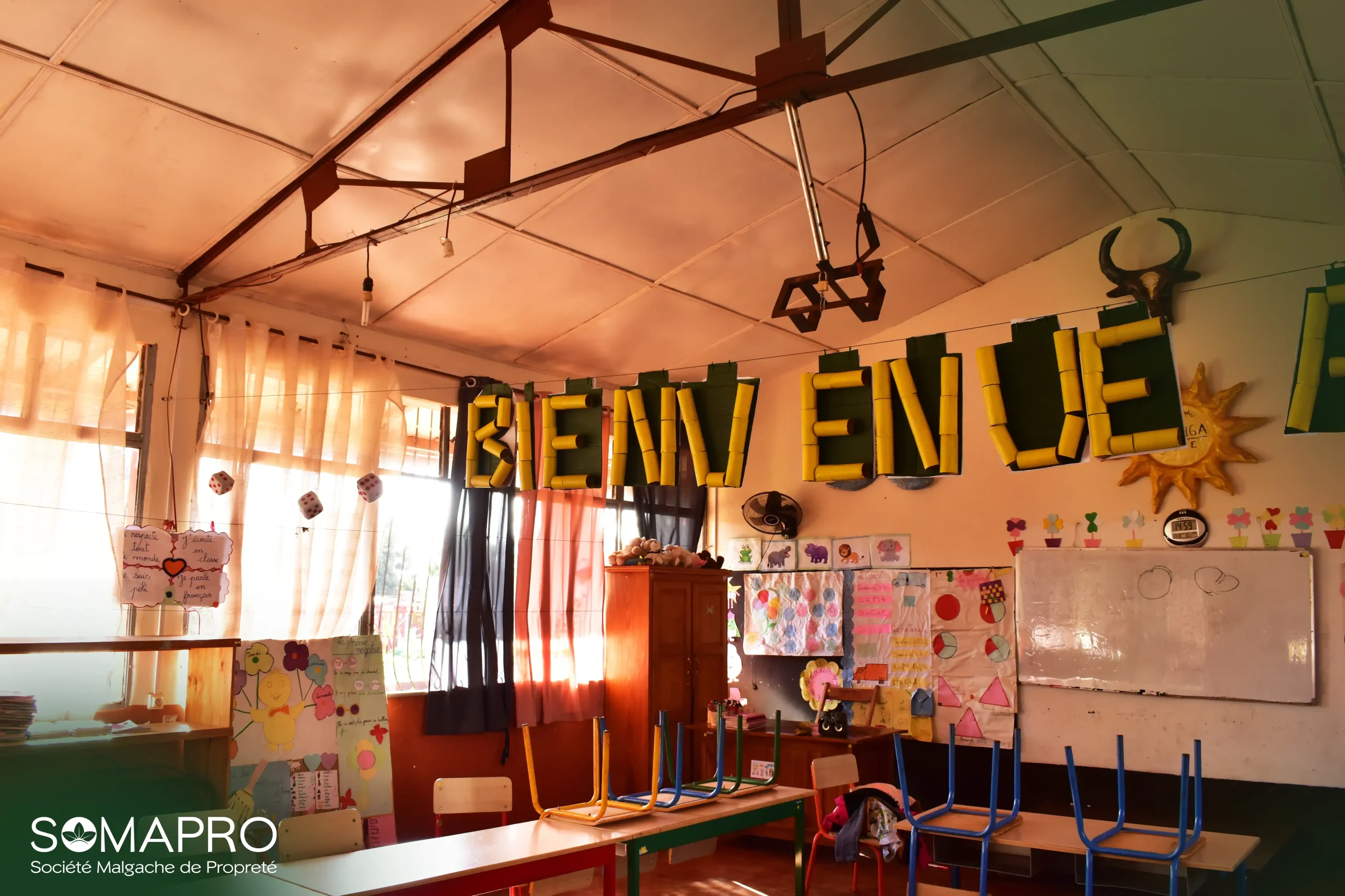 Salle pédagogique du site de l’ONG KETSA.