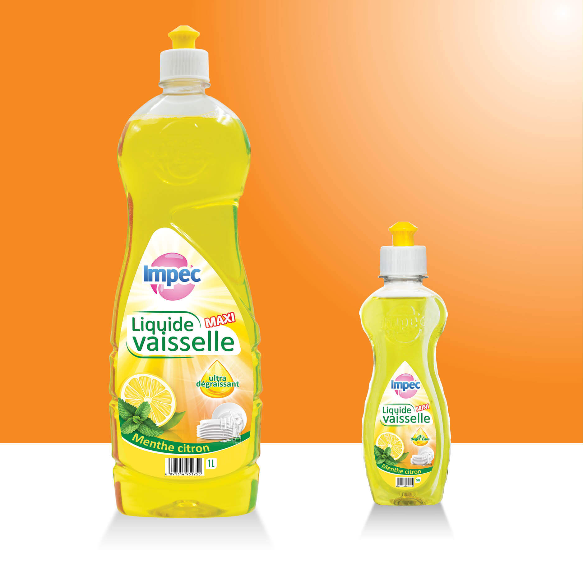 LIQUIDE VAISSELLE IMPEC MENTHE CITRON